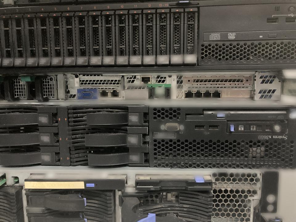 Rack servers stacked before deployment